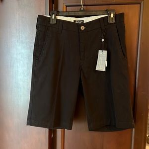 Men's Black Flat Front Shorts